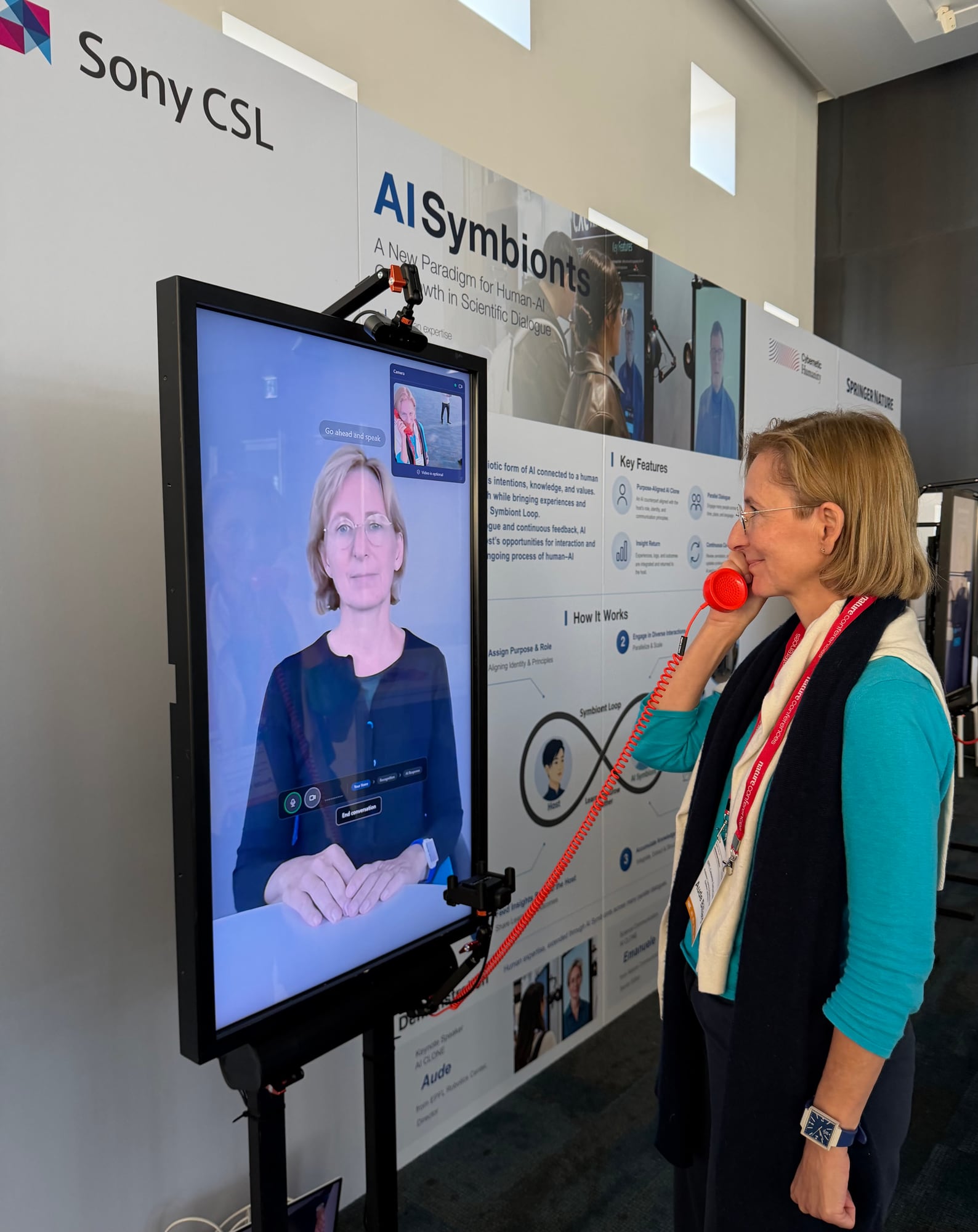 Aude Billard talking with her own AI Symbiont