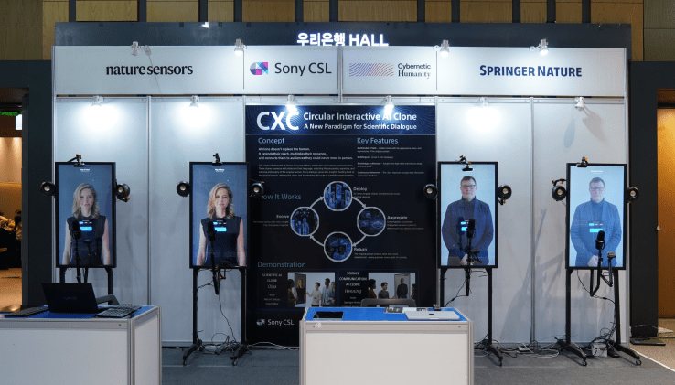 AI clones in conversation at academic&nbsp;conferences